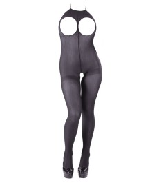 Catsuit aus semitransparentem Strumpfmaterial