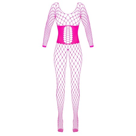 Ouvert-Catsuit aus pinkfarbenem Netz