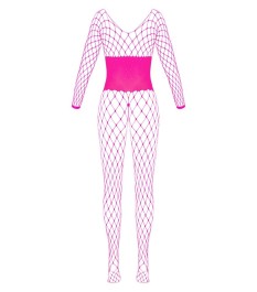 Ouvert-Catsuit aus pinkfarbenem Netz