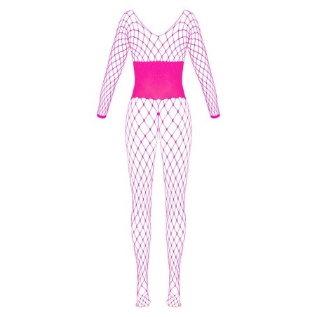 Straps-Strümpfe aus weichem Netz mit 2-farbigem Spitzen-Abschluss