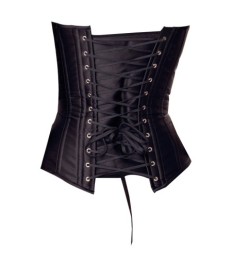 Corsage plus String, trägerlos, Rückenschnürung unterlegt