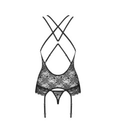 Strapshemd plus String aus weicher Stretchspitze