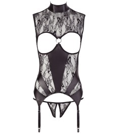 Ouvert-Catsuit im Straps-Look