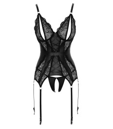 Ouvert-Catsuit im Straps-Look