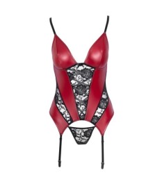 Strapshemd mit Spitzeneinsätzen in der Front