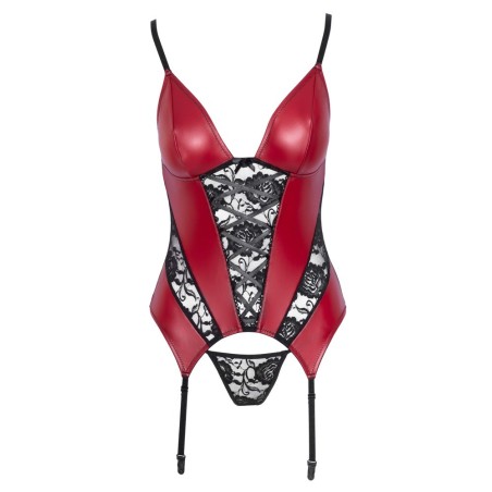 Strapshemd mit Spitzeneinsätzen in der Front