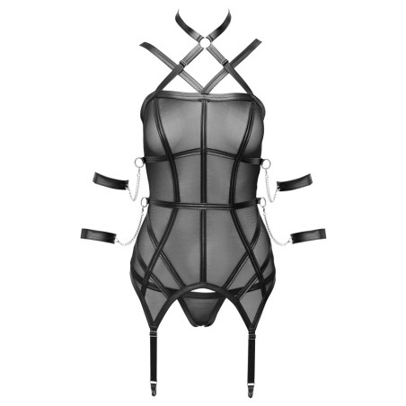 Strapshemd plus String aus Powernet