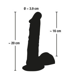 Naturdildo „European Lover Medium“, 20 cm, mit Saugfuß