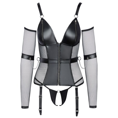 Strapshemd mit abnehmbaren Strapsen