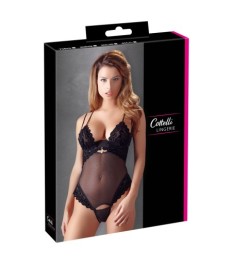 Body aus Powernet mit Samt-Flockprint