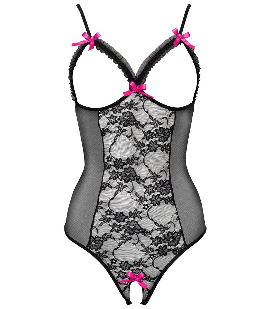 Body ouvert aus Powernet mit Spitze