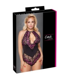 Ouvert-Body aus Spitze & Powernet