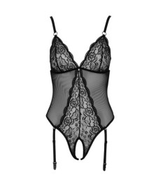 Body ouvert mit abnehmbaren Strapsen