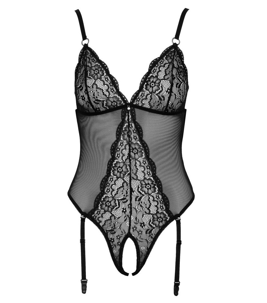 Body ouvert mit abnehmbaren Strapsen