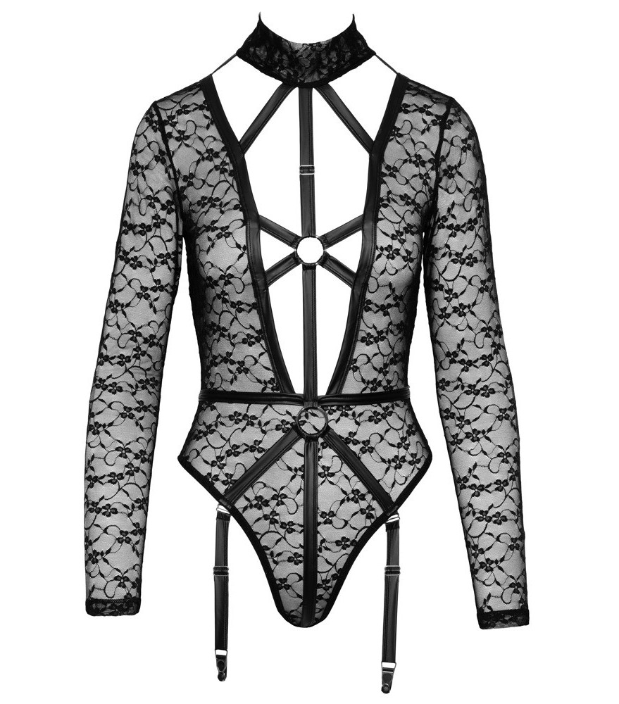 Body aus Spitze mit Mattlook-Riemendetails