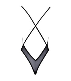 Body aus Powernet mit aufwendiger Floralstickerei