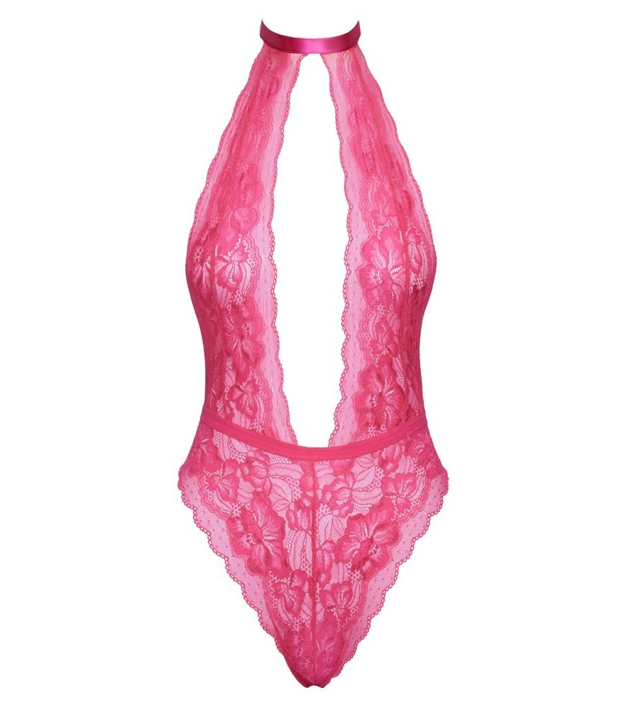 Body ouvert mit Halsband und Strassketten