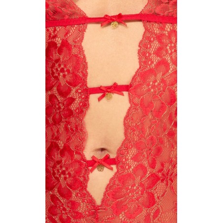 Body ouvert aus weicher elastischer Spitze