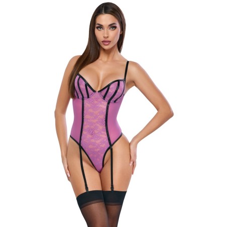 Spitzen-Body mit abnehmbaren Strapsen