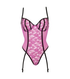 Spitzen-Body mit abnehmbaren Strapsen