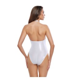 Body aus glitzer-schillerndem Stretchmaterial