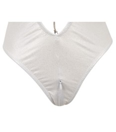 Body aus glitzer-schillerndem Stretchmaterial