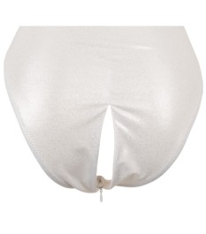 Body aus glitzer-schillerndem Stretchmaterial