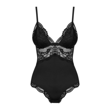 Body ouvert aus Powernet und 2-farbiger Blütenspitze