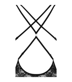 Body ouvert aus Powernet und 2-farbiger Blütenspitze