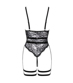 Ouvert-Body mit abnehmbarem Samt-Schenkelschmuck