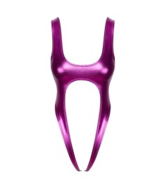 Ouvert-Body in schillerndem Metallic-Pink