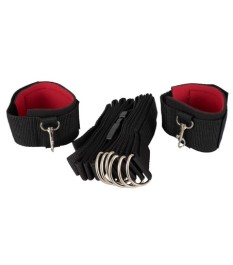3-teiliges Set „Bett-Fesseln“ mit verstellbarem Gurt und 2 Fesseln