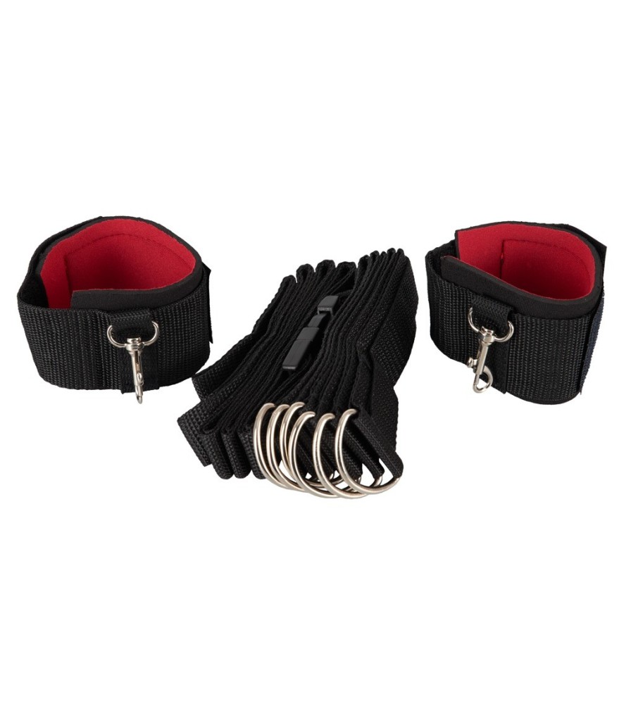 3-teiliges Set „Bett-Fesseln“ mit verstellbarem Gurt und 2 Fesseln