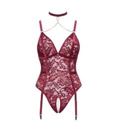 Body aus glitzer-schillerndem Stretchmaterial