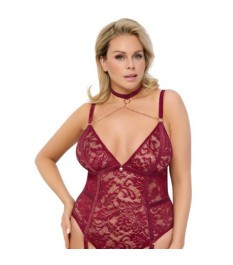 Body aus glitzer-schillerndem Stretchmaterial