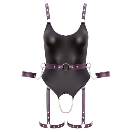 Straps-Body inklusive Gürtel mit Soft-Armfesseln
