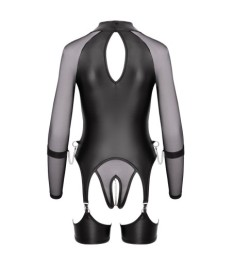 Ouvert-Body mit abnehmbarem Samt-Schenkelschmuck