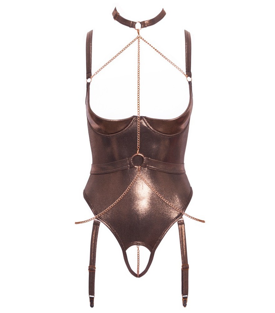 Ouvert-Body mit abnehmbaren Strapsen