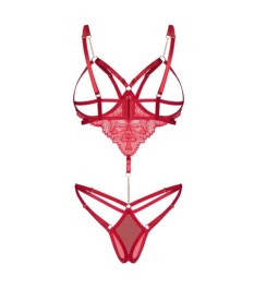 Ouvert-Body „Matildea“ mit Spitze und Kettchen