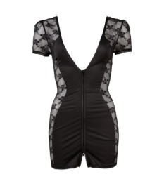 Kleid mit seitlichen Spitzeneinsätzen