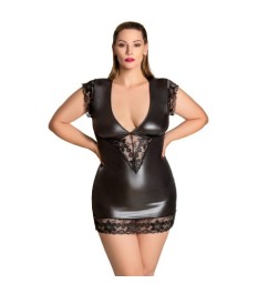 Kleid aus Wetlook mit Spitze