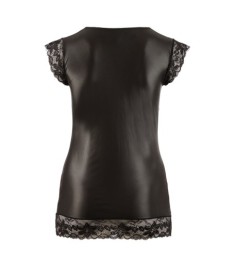 Kleid aus Wetlook mit Spitze