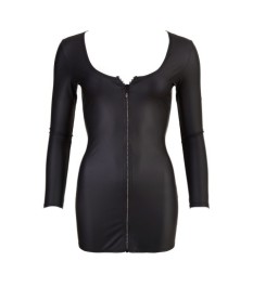 Kleid im Wetlook mit langem Arm