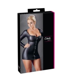 Kleid im Wetlook mit langem Arm