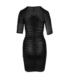 Kleid mit Raffung vorne und hinten, semi-transparent