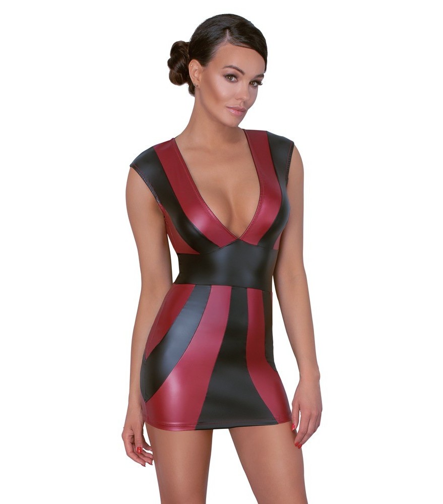 Kleid mit Zierschnürung und Spitze