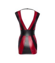 Kleid im Wetlook mit Cold-Shoulder-Cut-outs