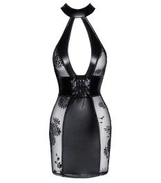 Kleid im Wetlook mit langem Arm