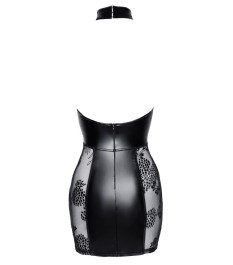 Kleid im Wetlook mit langem Arm