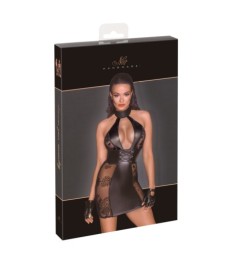 Minikleid „Fucking Fabulous“ im Mattlook mit Samtflockprint-Transparen